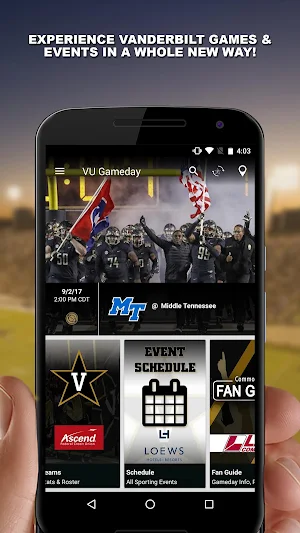Vanderbilt Commodores Game Day Screenshot 0
