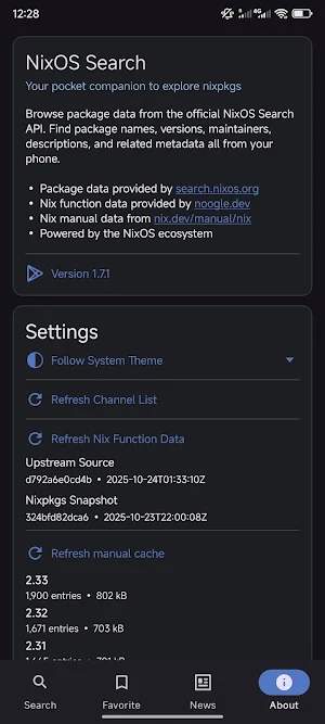 NixOS Search Screenshot 3