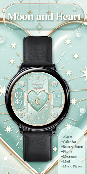 Moon and Heart - Watchface Screenshot 0