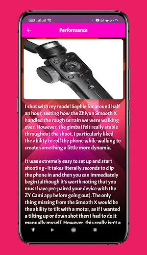 Zhiyun Smooth X Guide Screenshot 2