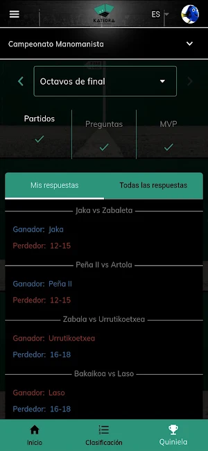 Katedra: Pilotazaleen Kiniela Screenshot 3