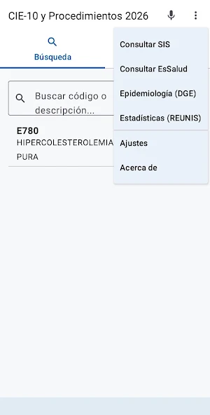 CIE-10 y Procedimientos 2026 Screenshot 3