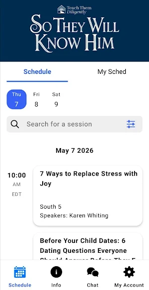 Teach Them Diligently: Events Screenshot 0
