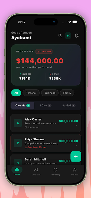DebtFlow - Debt Tracker, IOU Screenshot 1