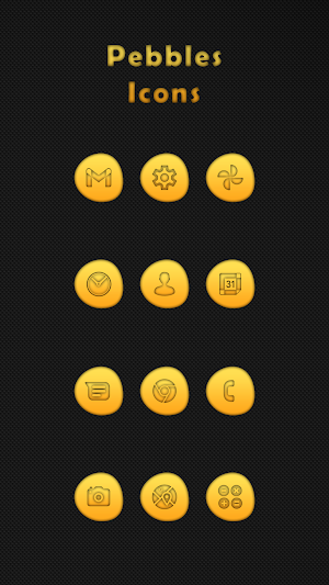 Pebbles Yellow Icons Screenshot 0