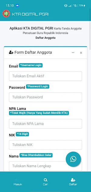 KTA Digi PGRI Screenshot 1