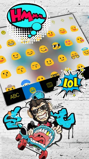 Street Art Graffiti Keyboard Background Screenshot 2