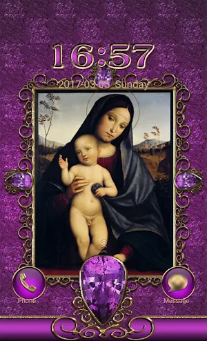 Virgin Mary Lilac Go Locker theme Screenshot 0