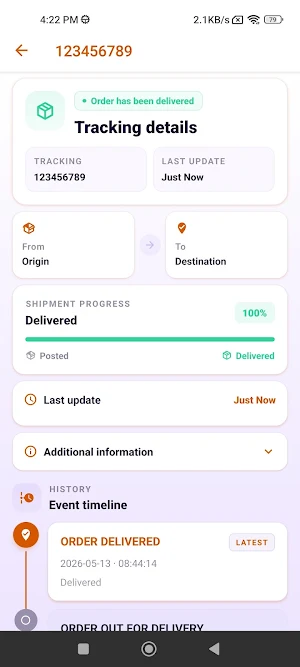 M&P Courier Tracking Screenshot 0
