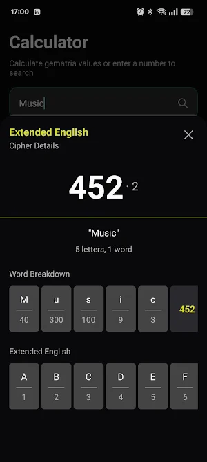 Gematria Calculator Screenshot 3