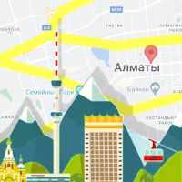 Almaty seismic fault map