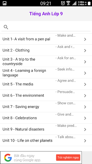 Tieng Anh Lop 9 - English 9 Screenshot 0