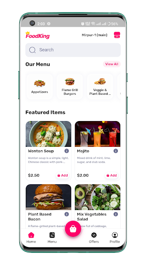 FoodKing - User App Screenshot 0