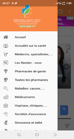 Infossante - pharmacie de garde, médicament, soins Screenshot 0
