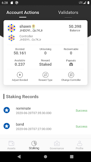 Polkawallet Screenshot 1