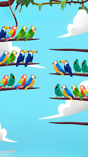 Sort Color Birds Brain Puzzle Screenshot 3