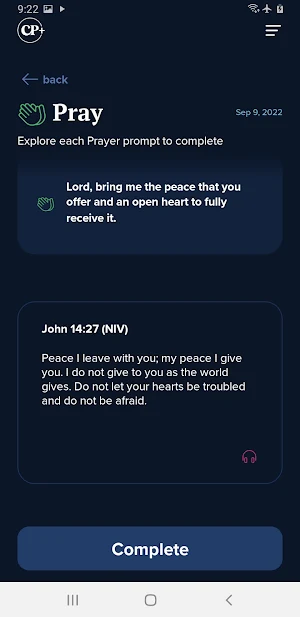 CP+ Spiritual Fitness Screenshot 2
