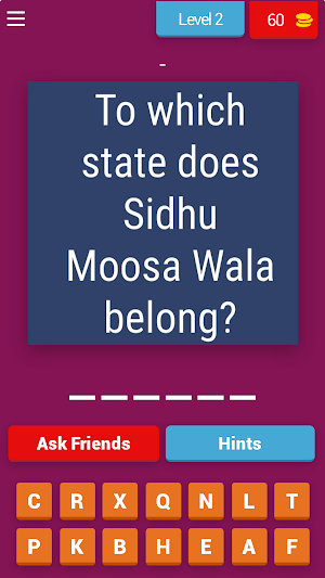 Sidhu Moosa Life quiz Screenshot 2