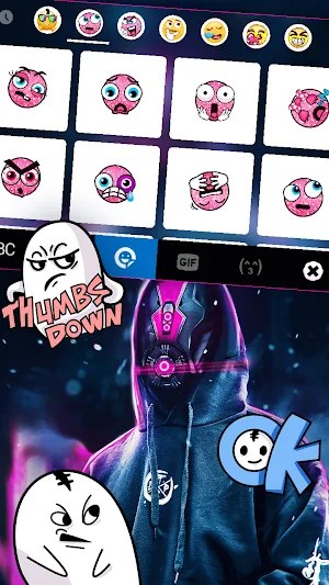 Neon Cyber Maskman Themes Screenshot 2