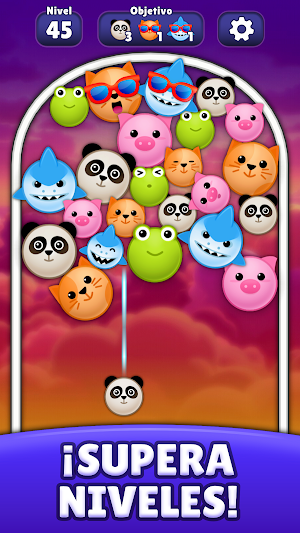 Animal Bubbles: Merge & Match Screenshot 1