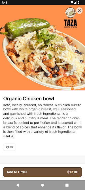 Taza Mexican Grill Screenshot 2