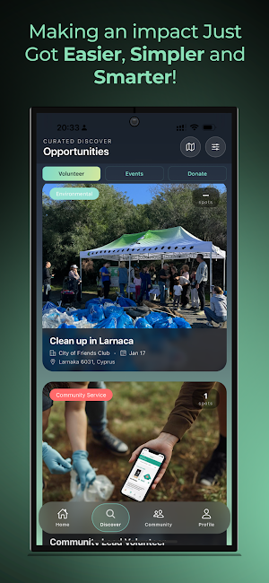 VolunTreeApp Screenshot 1