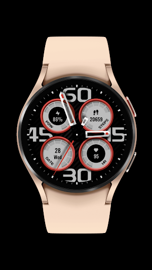 Four circles watch face Screenshot 1