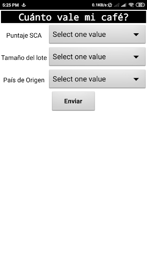 Specialty coffee pricing tool Screenshot 1