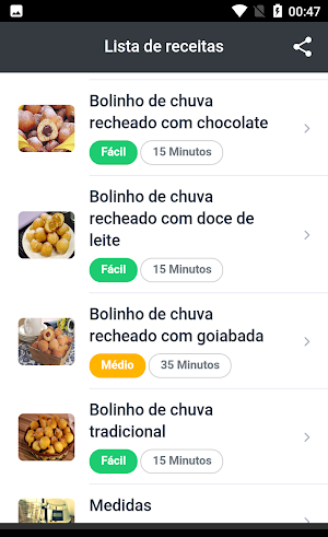 Bolinho de chuva sequinho Screenshot 3