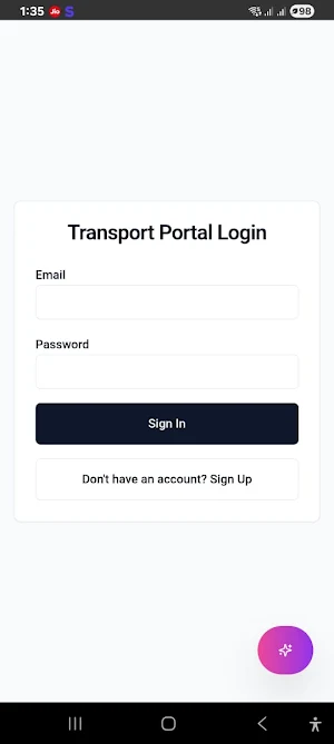 TourSafari - Transport Login Screenshot 0