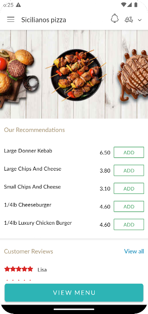 Sicilianos pizza Screenshot 1