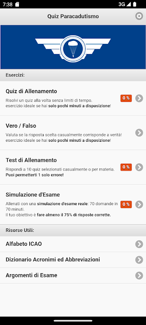 Quiz Paracadutismo Screenshot 0