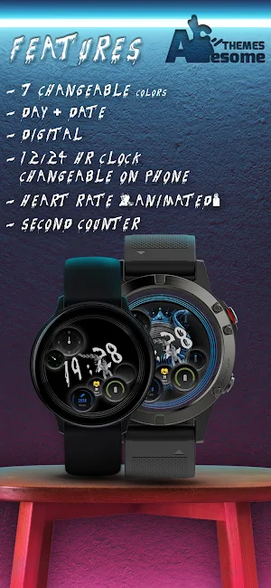SKULL 2.0 - Digital Watch Face Screenshot 3