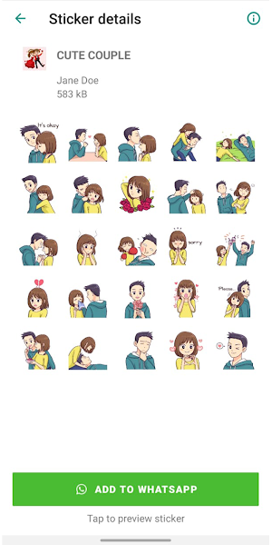 Couple love stickers Screenshot 3