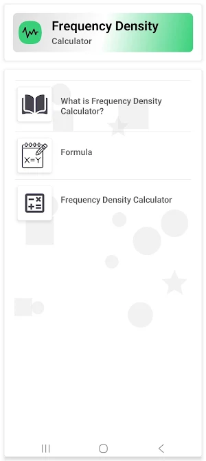 Frequency Density Calculator Screenshot 0
