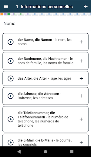 Vocabulaire allemand partie 1 Screenshot 2