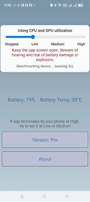 M.U. Battery Drainer Pro Screenshot 2