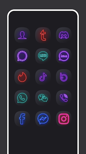 Neon Glow Icon Pack Screenshot 1