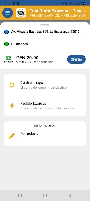 Taxi Rumi Express - Pasajero Screenshot 2