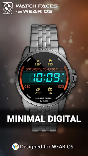 Minimal Digital Watch Face Screenshot 0