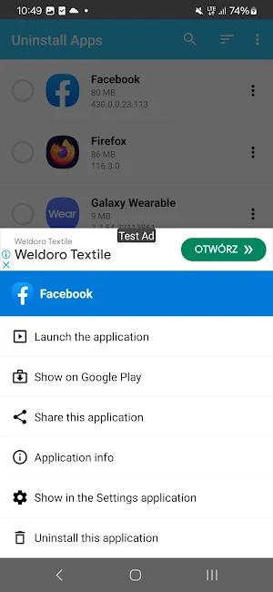 Uninstall Apps Screenshot 1