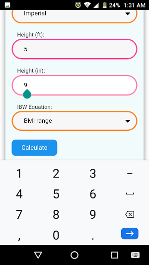 Ideal Body Weight Calculator Screenshot 3