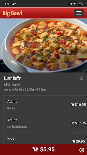 Big Bowl Chinese Restaurant Screenshot 1