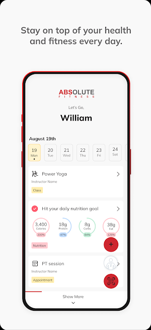 ABSolute Fitness App Screenshot 1