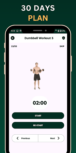 Dumbbell Workout at Home Screenshot 2