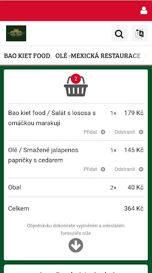 Vezeme jídlo Screenshot 1