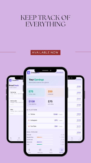 CreatorKit-Track rates & deals Screenshot 1