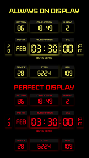 Digital Board Watch Face Screenshot 3