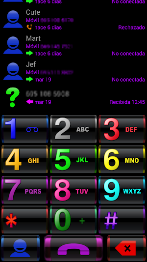 THEME BLACK COLORS EXDIALER Screenshot 0