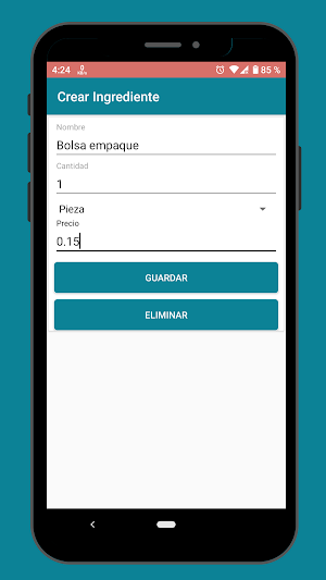 Calculo Receta Screenshot 1